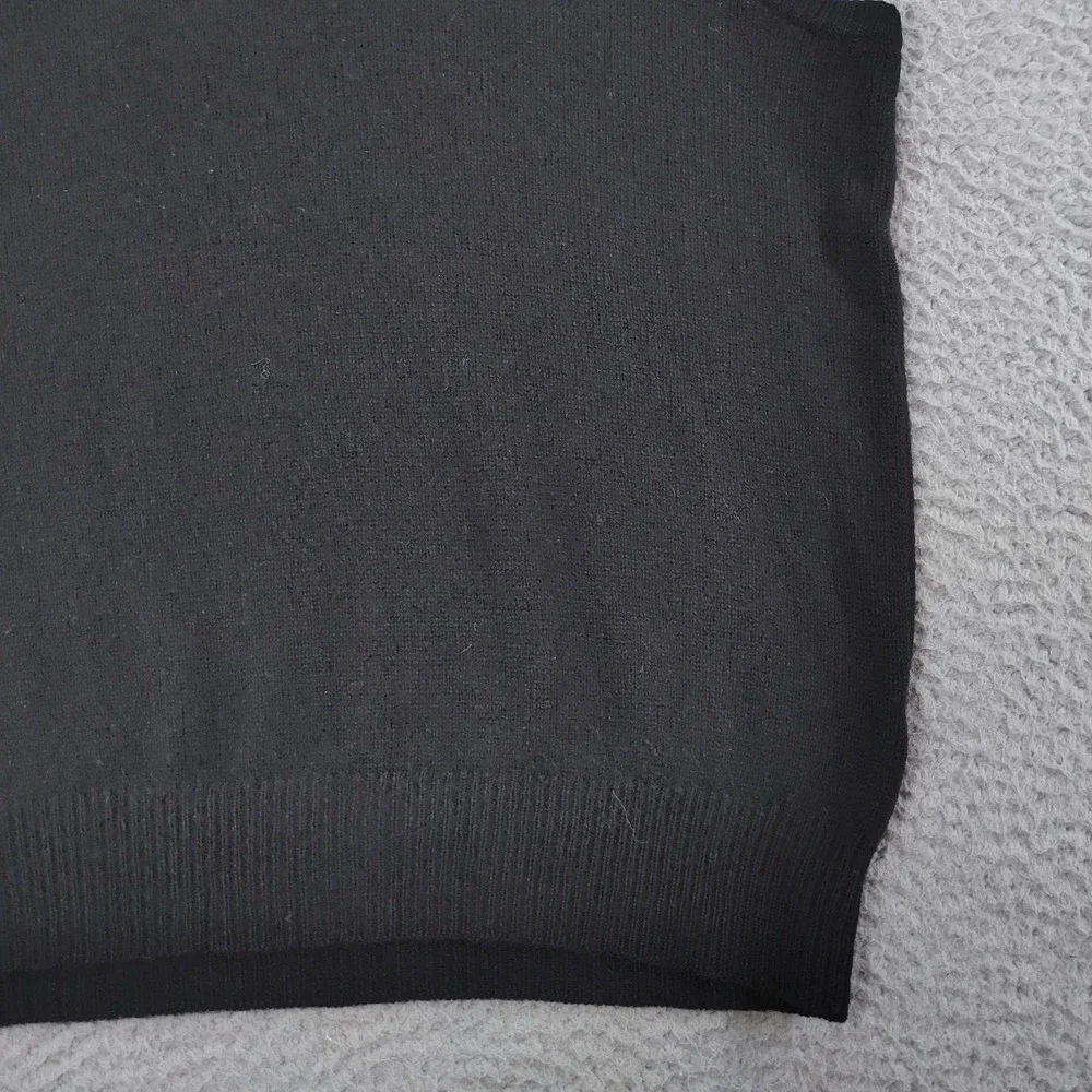 VTG Polo Ralph Lauren Sweater Vest Mens Large Black 100% Lambswool Pullover